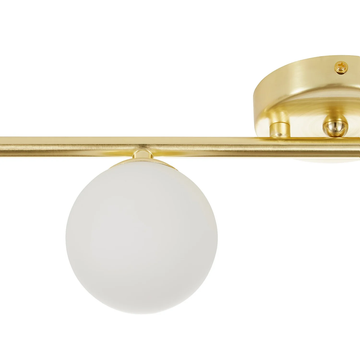 Orb 4 Lamp Spotlight Bar - Brass & Opal 6 Orb 4 Lamp Spotlight Bar - Brass & Opal - Image 4