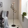 Orb II 5 Light Floor Lamp - Black Chrome Smoke -Fashion Lighting 13208304 1824896912909747