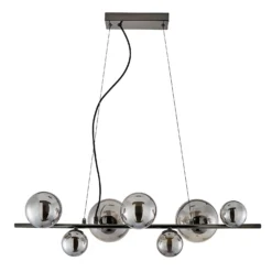 Orb II 7 Light Diner Pendant - Black Chrome Smoke -Fashion Lighting 13208306 1844896912986790