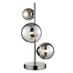 Orb II 3 Light Table Lamp - Black Chrome Smoke -Fashion Lighting 13208307 2114896912868293