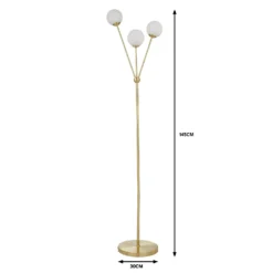 Orb 3 Light Floor Lamp - Brass & Opal 12 Orb 3 Light Floor Lamp - Brass & Opal -Fashion Lighting 13208308 6834909895072469