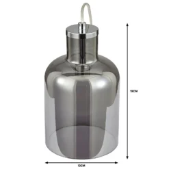 Jinx Table Lamp - Smoked Glass -Fashion Lighting 13208310 9014909895139171