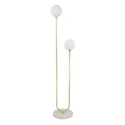 House Beautiful Delta Marble Floor Light - Brass & Opal -Fashion Lighting 13208322 1994927260346893
