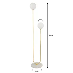 House Beautiful Delta Marble Floor Light - Brass & Opal -Fashion Lighting 13208322 7424927260460983