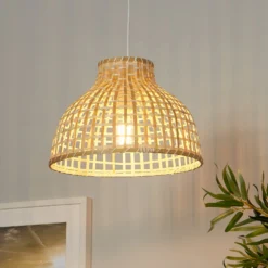 Belle Bamboo Woven Light Shade - Medium