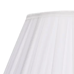 Raye White Pleated Taper Silk Shade - 40cm -Fashion Lighting 13222468 3234901095622427