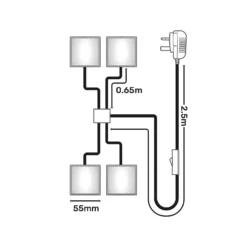 Set Of 4 LED Square Puck Lights 16 Set Of 4 LED Square Puck Lights -Fashion Lighting 13239145 1915007595176267