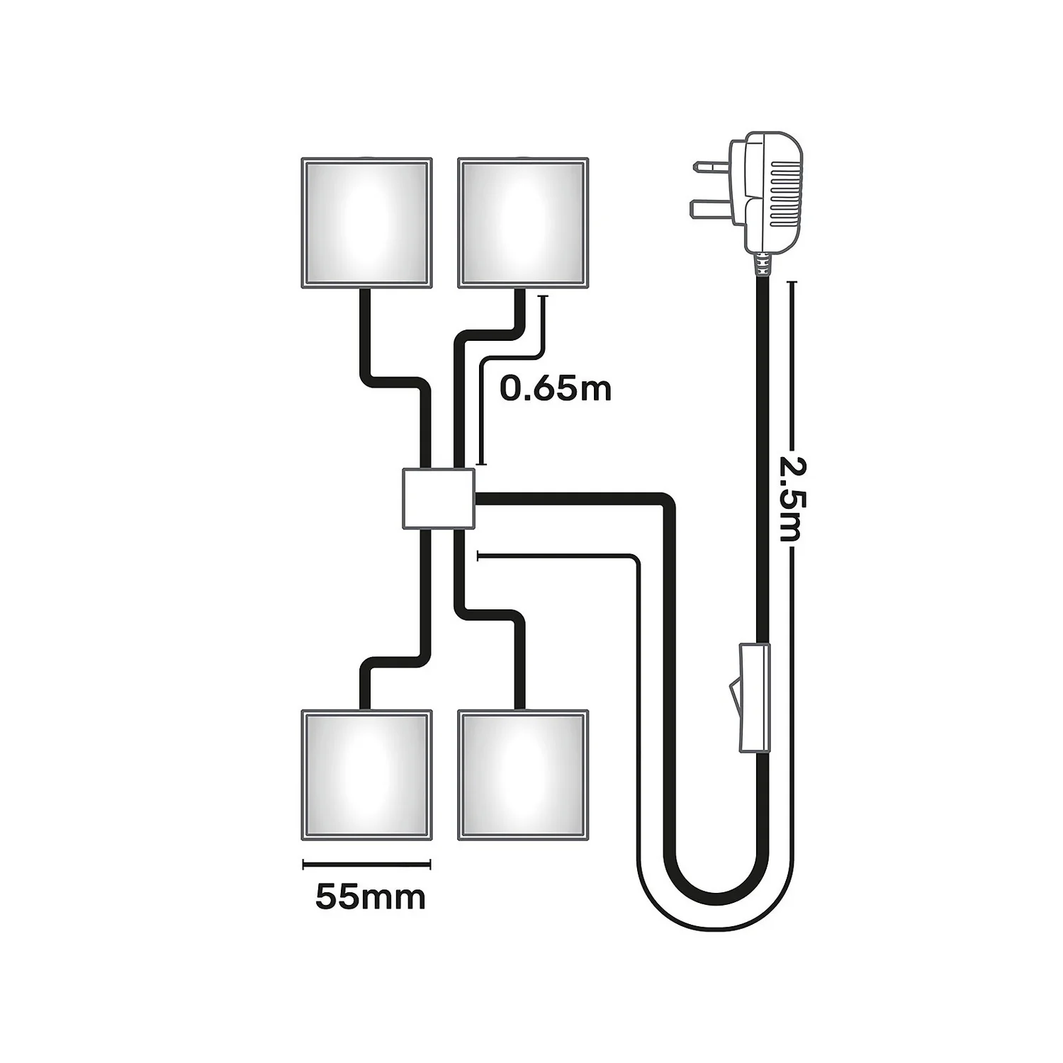 Set Of 4 LED Square Puck Lights 9 Set Of 4 LED Square Puck Lights - Image 7