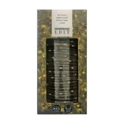 100 Solar Warm White Copper Wire Lights
