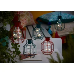 House Beautiful Firefly Solar Powered Caged Lantern 13 House Beautiful Firefly Solar Powered Caged Lantern -Fashion Lighting 13280804 9644948223840454