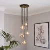 Shoreditch Five Light Cluster Light - Champagne & Brass -Fashion Lighting 13453783 9074915324069284