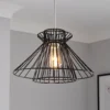 Dalston Wire Easy Fit Light Shade - Black -Fashion Lighting 13453792 1334915323256188