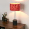 Raffia Table Lamp - Pink & Black -Fashion Lighting 13525822 1815042051772288