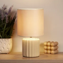 Phoebe Ceramic Table Lamp - Cream