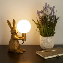 Rabbit Table Lamp - Gold & Glass 14 Rabbit Table Lamp - Gold & Glass -Fashion Lighting 13528281 1964956834690186