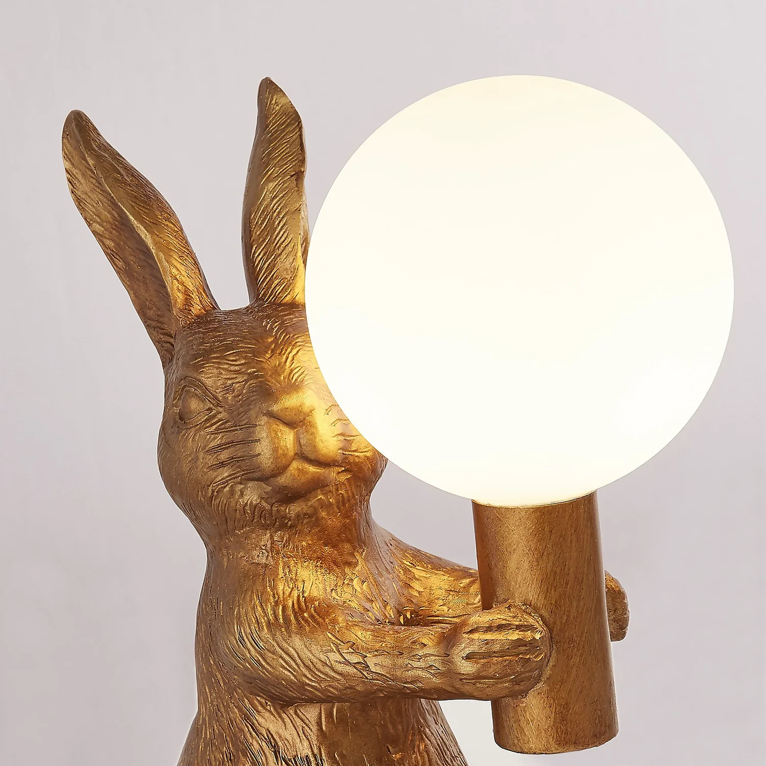Rabbit Table Lamp - Gold & Glass 6 Rabbit Table Lamp - Gold & Glass - Image 4