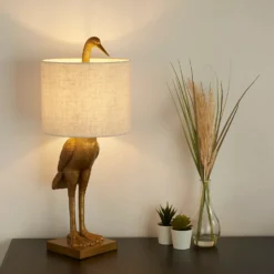 Crane Table Lamp - Gold & Oatmeal -Fashion Lighting 13528282 2104956834390072