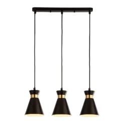 Balham 3 Light Diner Bar Light - Black & Brass -Fashion Lighting 13528465 1275042091468618