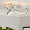 Bailey LED Spiral Flush Ceiling Light - Chrome -Fashion Lighting 13529589 1004945395505491