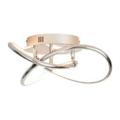 Bailey LED Spiral Flush Ceiling Light - Chrome -Fashion Lighting 13529589 2024945395580002