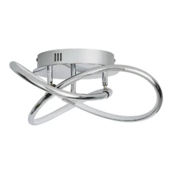 Bailey LED Spiral Flush Ceiling Light - Chrome -Fashion Lighting 13529589 4374945395650358