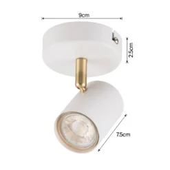 Thorpe Single Spotlight - White -Fashion Lighting 13625532 8894928056357098