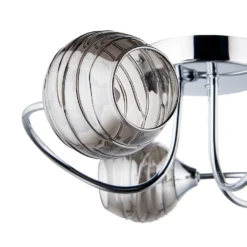 Marple 3 Light Semi Flush Ceiling Light - Chrome & Smoke -Fashion Lighting 13645383 2104956789753210