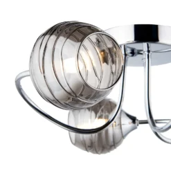 Marple 3 Light Semi Flush Ceiling Light - Chrome & Smoke -Fashion Lighting 13645383 9604956789727275