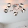 Marple 5 Light Semi Flush Ceiling Light - Chrome & Smoke -Fashion Lighting 13645384 1144956789569220