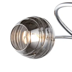 Marple 5 Light Semi Flush Ceiling Light - Chrome & Smoke -Fashion Lighting 13645384 9064956789727140