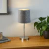 Paris Velvet Table Lamp - Grey -Fashion Lighting 13751359 1444969498967313