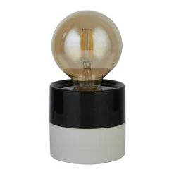 Elle Battery Powered Table Lamp - Black & White -Fashion Lighting 13764009 1674980119844126