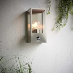 Oxford PIR Outdoor Wall Light - Stainless Steel -Fashion Lighting 13794245 1034957105471296