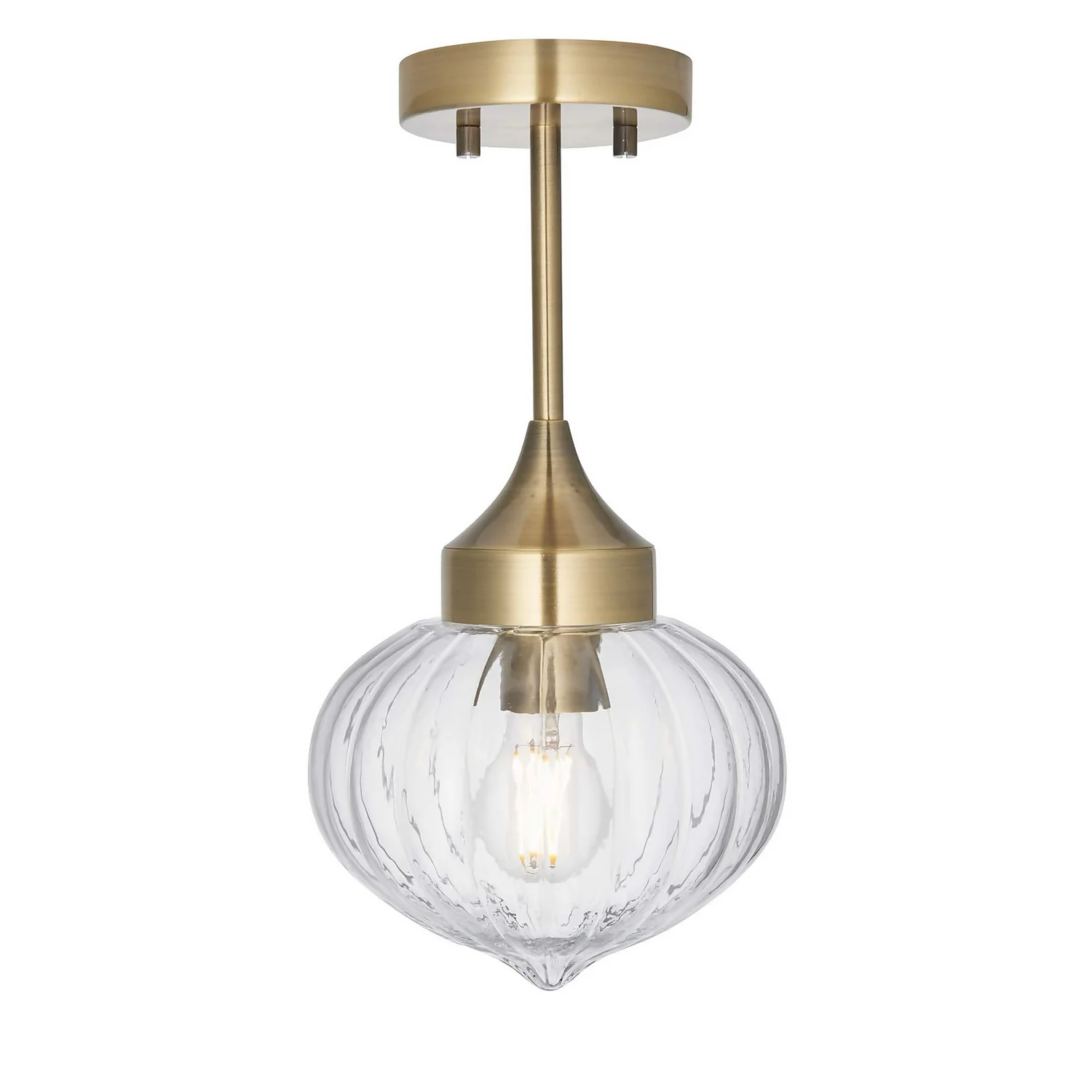 Addington Semi Flush Light - Brass 4 Addington Semi Flush Light - Brass - Image 2