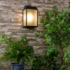 Charlotte E27 Outdoor Box Lantern With Frosted Glass - Black -Fashion Lighting 13924360 1184980107653170