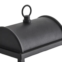 Charlotte E27 Outdoor Box Lantern With Frosted Glass - Black -Fashion Lighting 13924360 1814980107777889