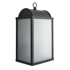 Charlotte E27 Outdoor Box Lantern With Frosted Glass - Black -Fashion Lighting 13924360 2884980107740695
