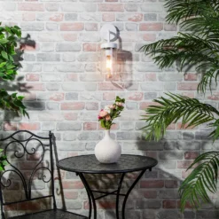 Kew Curved Arm E27 Outdoor Wall Light - Ivory -Fashion Lighting 13924366 5944980108291303