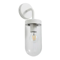 Kew Curved Arm E27 Outdoor Wall Light - Ivory -Fashion Lighting 13924366 6654980108520254