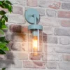 Kew Curved Arm E27 Outdoor Wall Light - Pale Blue 1 Kew Curved Arm E27 Outdoor Wall Light - Pale Blue -Fashion Lighting 13924368 1405005578593208