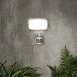 Lynn LED Outdoor Floodlight With PIR Sensor (IP65) - White