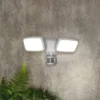 Lynn 2 Light LED Outdoor Floodlight With PIR Sensor (IP65) - White -Fashion Lighting 13924386 1864980108523938