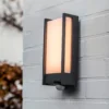 Lutec Qubo LED Outdoor Wall Light With PIR Motion Sensor - Anthracite 2 Lutec Qubo LED Outdoor Wall Light With PIR Motion Sensor - Anthracite -Fashion Lighting 13950215 1894993052423604