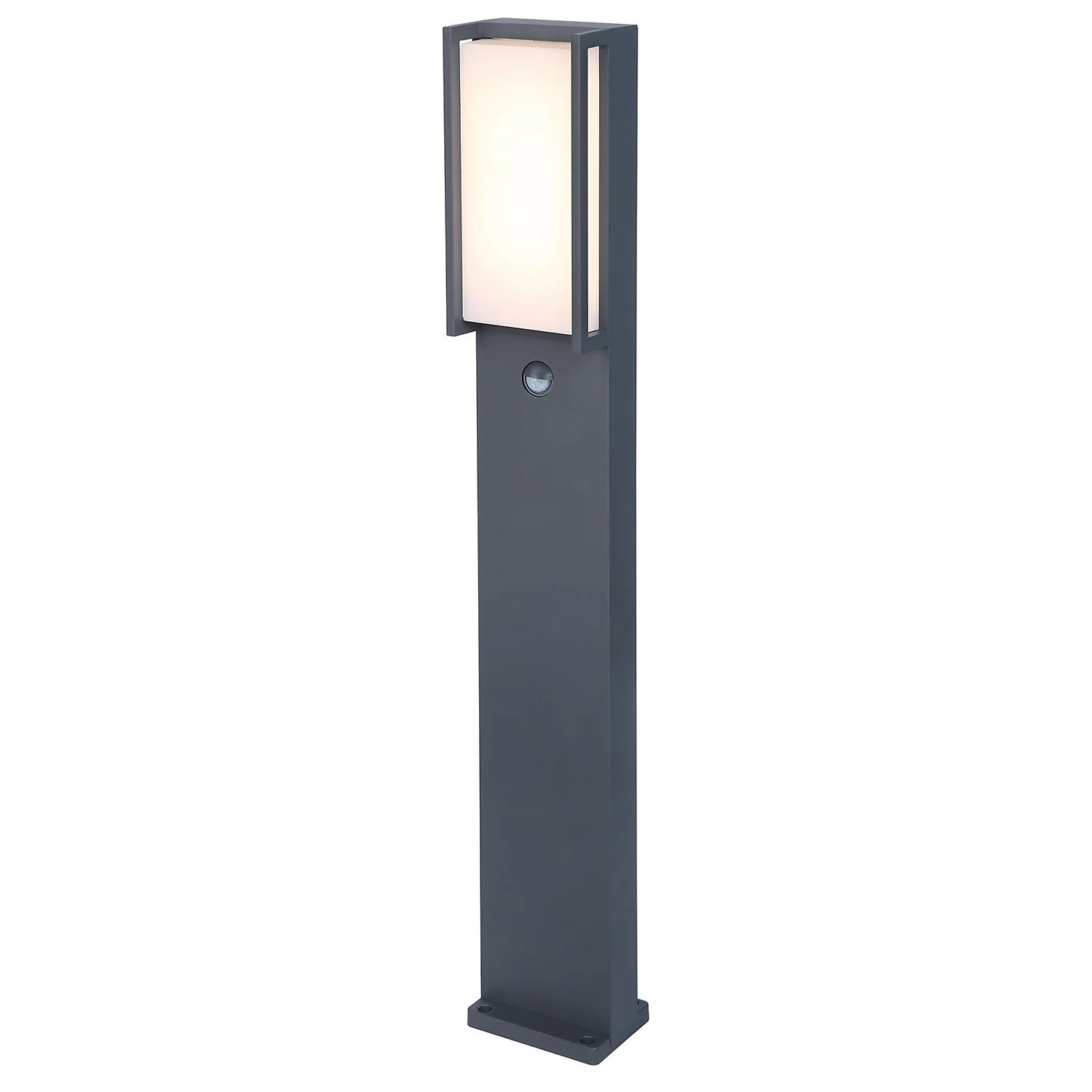 Lutec Qubo LED Outdoor Bollard Light With PIR Motion Sensor - Anthracite 4 Lutec Qubo LED Outdoor Bollard Light With PIR Motion Sensor - Anthracite - Image 2
