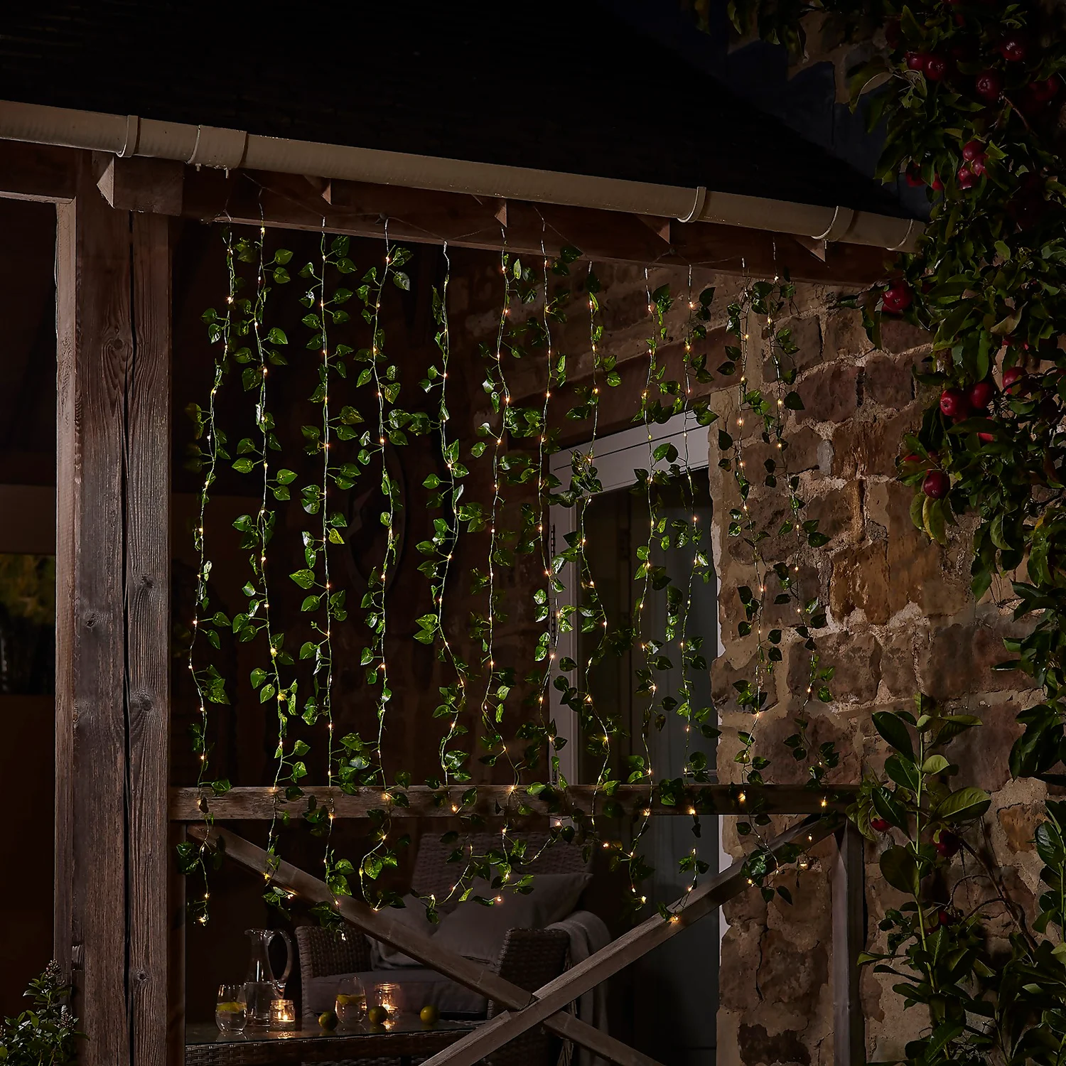 Homebase Edit Botanical Curtain Solar Light 3 Homebase Edit Botanical Curtain Solar Light