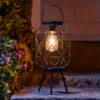 Homebase Edit Black Wire Solar Tripod Lantern -Fashion Lighting 13956309 2075002413911757