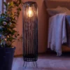 Homebase Edit Tall Black Rattan Solar Lantern