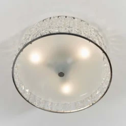 Belfont Bathroom Flush Ceiling Light - Chrome -Fashion Lighting 14301793 3195038438139235