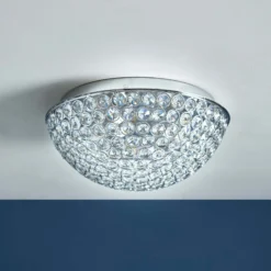 Daless Bathroom Flush Ceiling Light - Chrome Effect 12 Daless Bathroom Flush Ceiling Light - Chrome Effect -Fashion Lighting 14301802 3055038440191295
