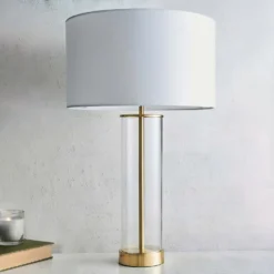 Gills Table Lamp - Brass Effect -Fashion Lighting 14301812 1735038492908666